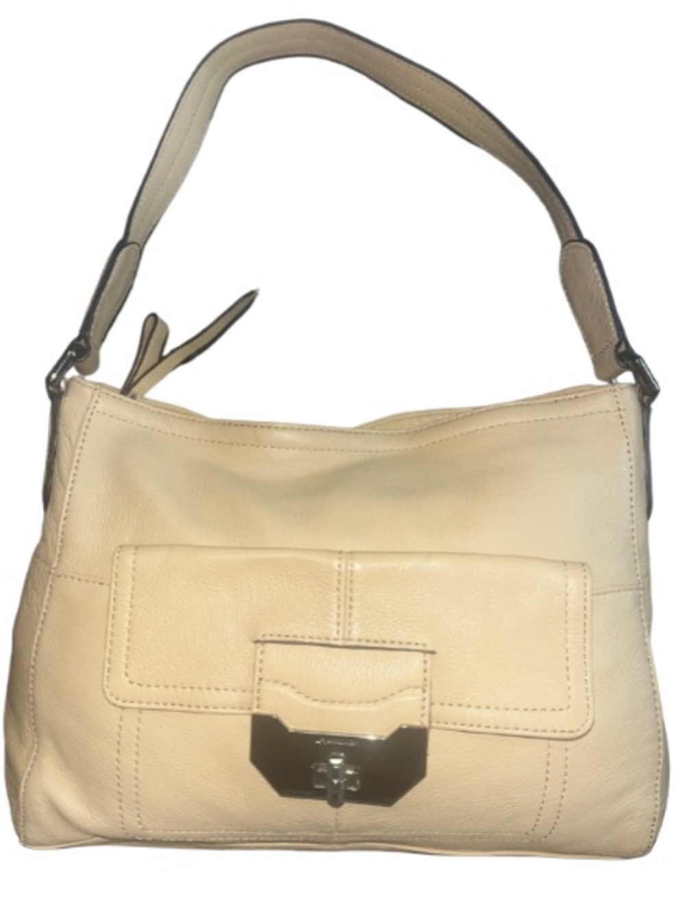✨$268! B. Makowsky Cream Leather Hobo Bag Flap Pocket - Excellent Condition! ✨